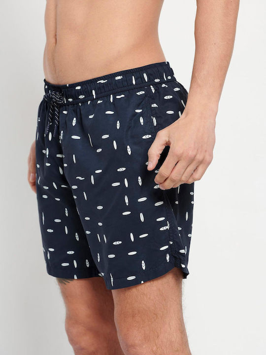 FBM007-02716 Herren Badebekleidung Shorts Marineblau mit Mustern