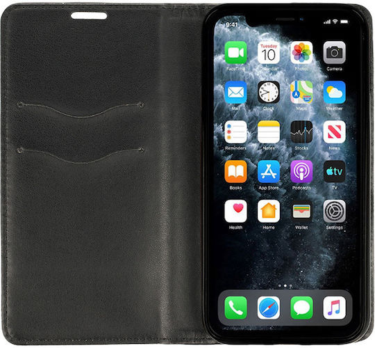 Powertech Magnet Elite Book Synthetic Leather Black (iPhone 14 Pro Max) MOB-1820