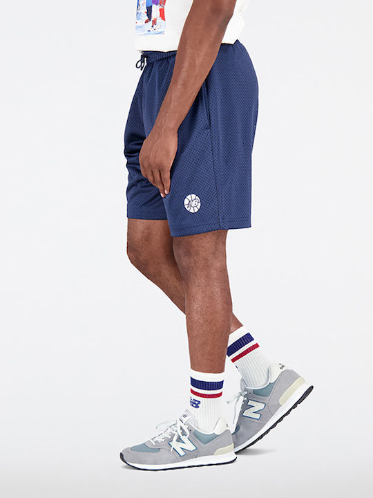 Hoops Fundamentals Αθλητική Ανδρική Βερμούδα Navy Μπλε