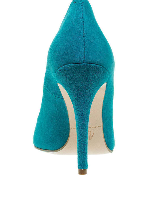 Mourtzi Suede Light Blue High Heels