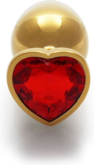 Shots Πρωκτική Σφήνα Large Gold / Ruby Red 9.3cm