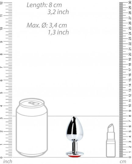 Shots Πρωκτική Σφήνα Medium Silver / Ruby Red