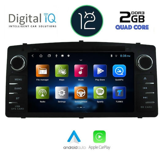 Digital IQ Автомобилна Аудио Система (Блутут/USB/AUX/WiFi/GPS/Apple-Carplay/Android-Auto/CD) с Тъчскрийн 7"