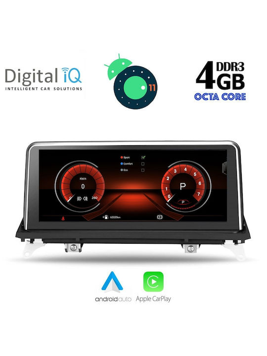 Digital IQ Car Audio System for BMW X5 (E70) / X6 (E71) / X5 / E70 / X6 2009-2013 (Bluetooth/USB/AUX/WiFi/GPS/Apple-Carplay/Android-Auto/CD) with Touch Screen 10.25"