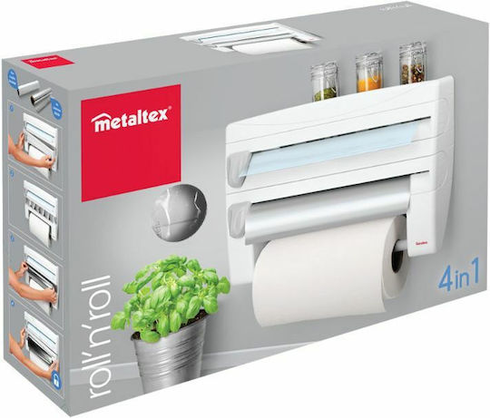 Metaltex 254410 Диспенсър за ролки Стенен Пластмасова Бяла 39x25x10см