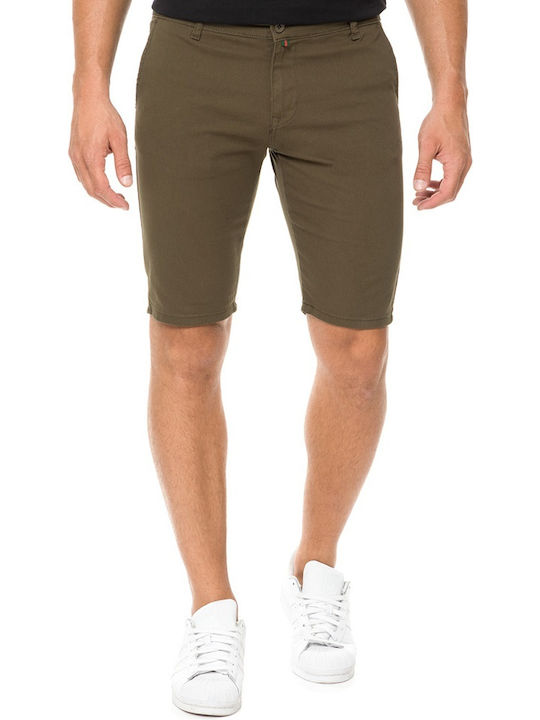 Ανδρική Βερμούδα Chino Slim Fit Χακί