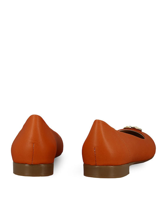 Damen Ballerinas in Orange Farbe
