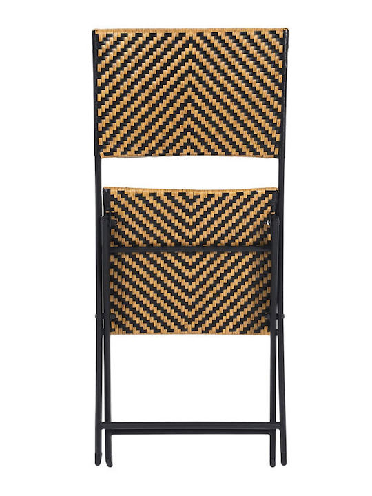 Outdoor Chair Metallic Black 45x55x82cm