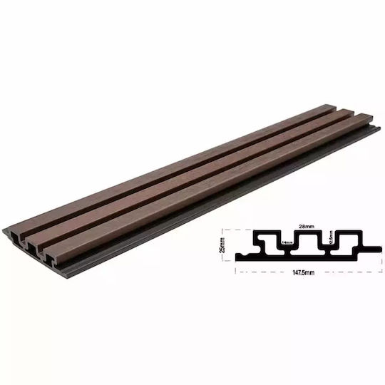 Newplan Panou de perete 3D de Grădină din Magazin online WPC 2.5x14.7x290buc 1buc