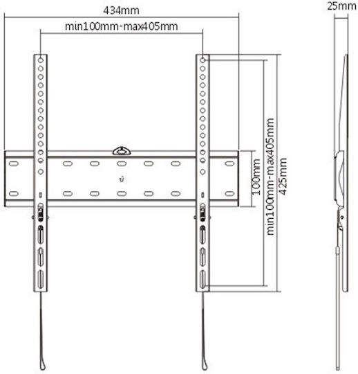 Gembird WM-55F-02 Βάση Τηλεόρασης έως 55"