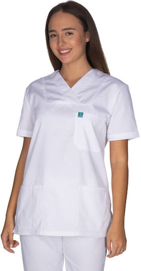 Alezi Women's White Medical Pants Cotton and Polyester