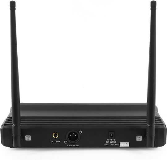 MAC MAH UHF100M Комплект Безжично Кондензаторен Микрофон Ръчно изработено за Вокали в Черен Цвят