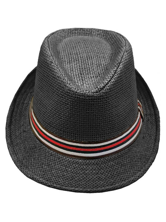 Summertiempo Ψάθινο Ανδρικό Καπέλο Καβουράκι Black / Red
