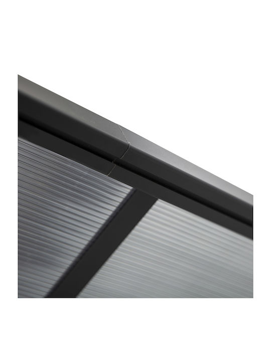 Pergolă De Grădină Din Metal Cu Tavan Gri 435x302cm