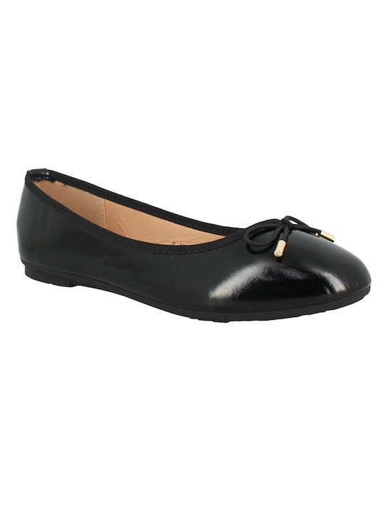 IQ Shoes Synthetic Leather Ballerinas 127.H-49A Black