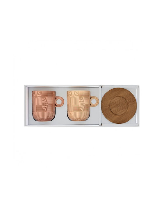 Marva Loop Porcelain Cup Acacia 350ml 2pcs