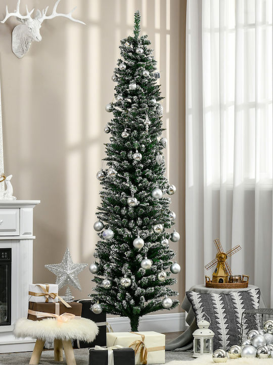 Weihnachtsbaum Schlank Beschneit 190cm mit 570 Zweige