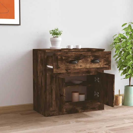 Sideboard Wooden with Drawers Smoky Oak 70x35.5x67.5cm