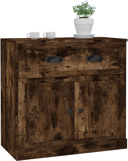 Sideboard Wooden with Drawers Smoky Oak 70x35.5x67.5cm