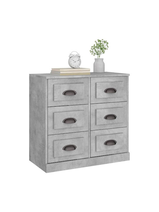 Bufet cu Sertare Gri 70x35.5x67.5cm