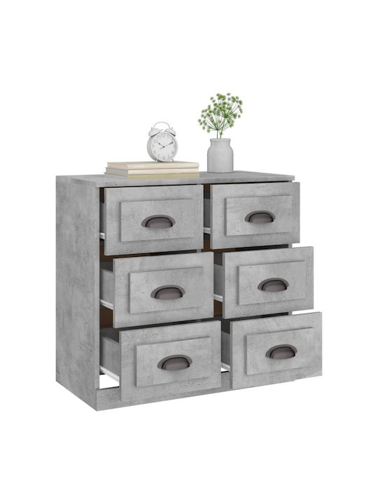 Bufet cu Sertare Gri 70x35.5x67.5cm
