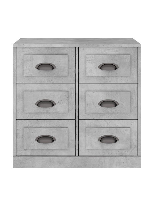Bufet cu Sertare Gri 70x35.5x67.5cm