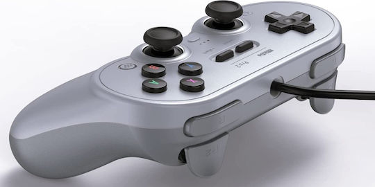 8Bitdo Pro 2 Ενσύρματο Gamepad για Android / PC / Switch Grey Edition