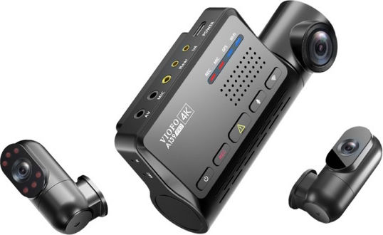Viofo A139 Pro Set Autokamera DVR 4K mit Klebeband & Rückfahrkamera 3CH Triple-Auto-Kamera 4K HDR mit GPS und 5GHZ WI-FI