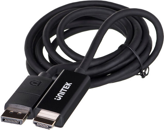 Unitek Cable DisplayPort male - HDMI male 1.8m Μαύρο (V1608A)