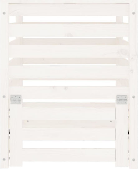 823809 Wooden Open Type Composter 63.5x63.5x77.5cm White