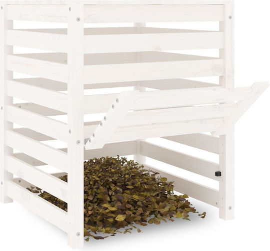 823809 Wooden Open Type Composter 63.5x63.5x77.5cm White