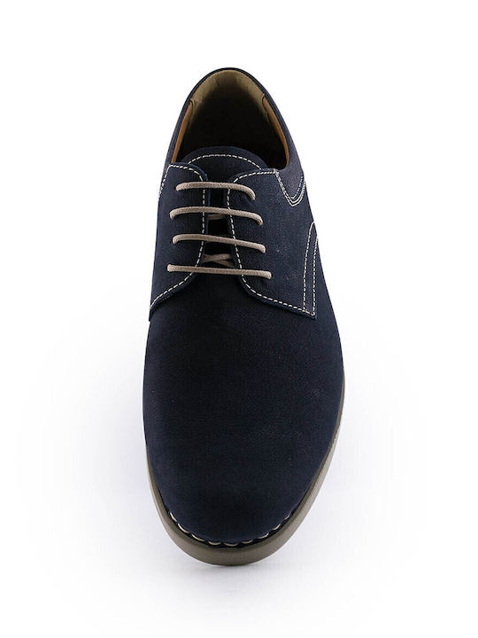 326 Leder Herren Freizeitschuhe Blau