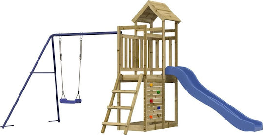 vidaXL Wooden Tower with Climbing Surface for 2+ Years Years Brown