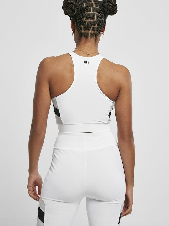 Starter Women's Athletic Crop Top Sleeveless White