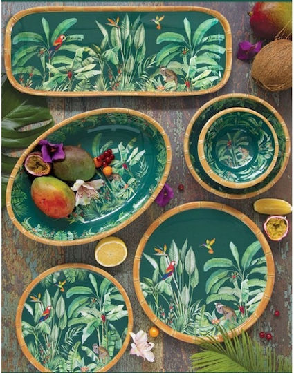Marva Zanzibar Serving Platter Rectangular Green 45x32cm Marva Zanzibar Serving Platter Rectangular Green 45x32cm