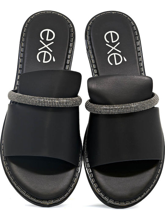 Alison Women's Flat Sandals in Black Color