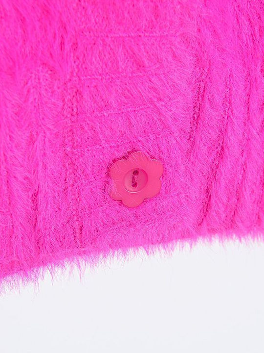 Kinder-Strickjacke Fuchsie