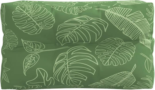 vidaXL Garden Chair Cushion with Bamboo Backrest Green 2 Pieces 60x60cm