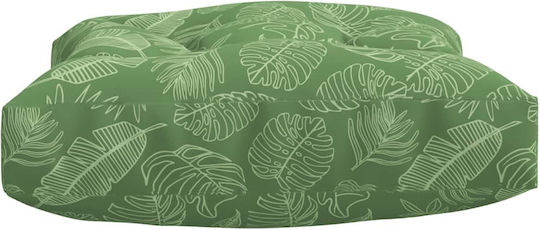 vidaXL Garden Chair Cushion with Bamboo Backrest Green 2 Pieces 60x60cm