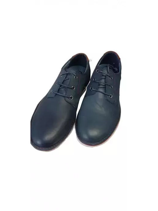 Leder Herren Freizeitschuhe Blau