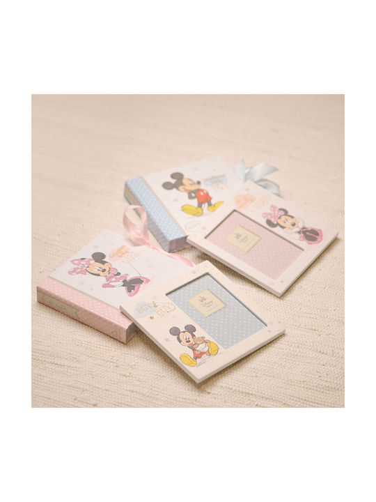 Disney Mickey Παιδική Κορνίζα Ξύλινη Χρυσή 18.5x18.5cm