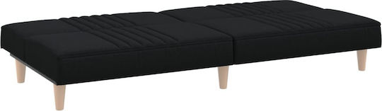 Τριθέσιος Καναπές Κρεβάτι Μαύρος 200x89x33εκ. 351883