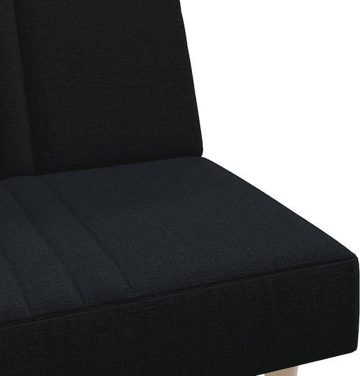 Τριθέσιος Καναπές Κρεβάτι Μαύρος 200x89x33εκ. 351883