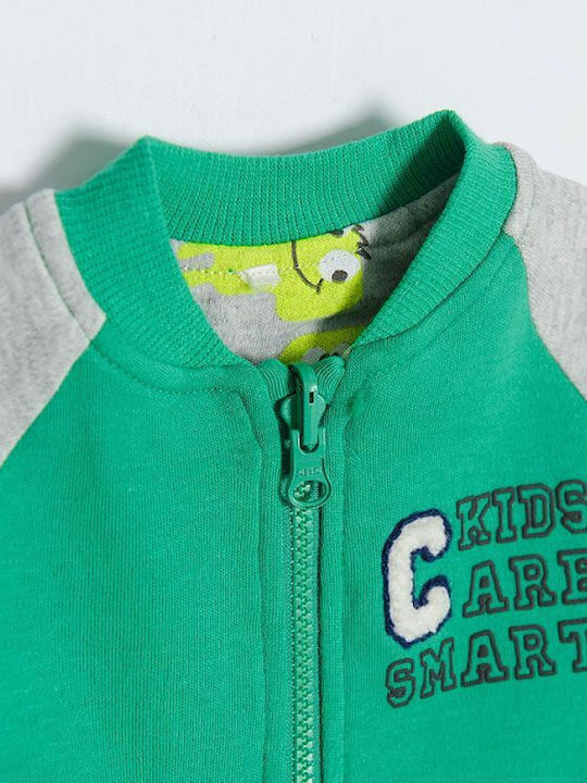 Cool Club Boys Sweatshirt with Zipper Green