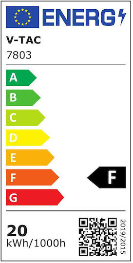V-TAC LED Bulb 20W Fluorescent Type 150εκ. for Socket G13 and Shape T8 Cool White 105lm