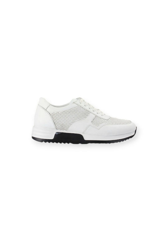 SAVAS White Leather Anatomical Comfort Sneaker With Laces