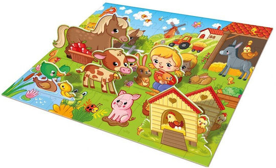 Puzzle pentru copii Farm 55 buc pentru copii de 3++ ani Grafix