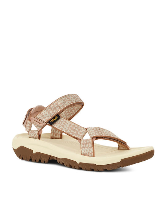 Teva Damen Flache Sandalen in Beige Farbe