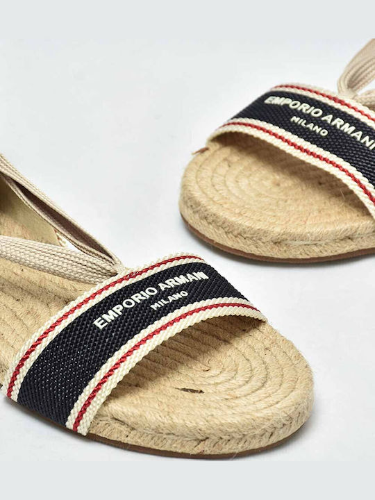 Women's Flat Sandals with Strap in Black Color