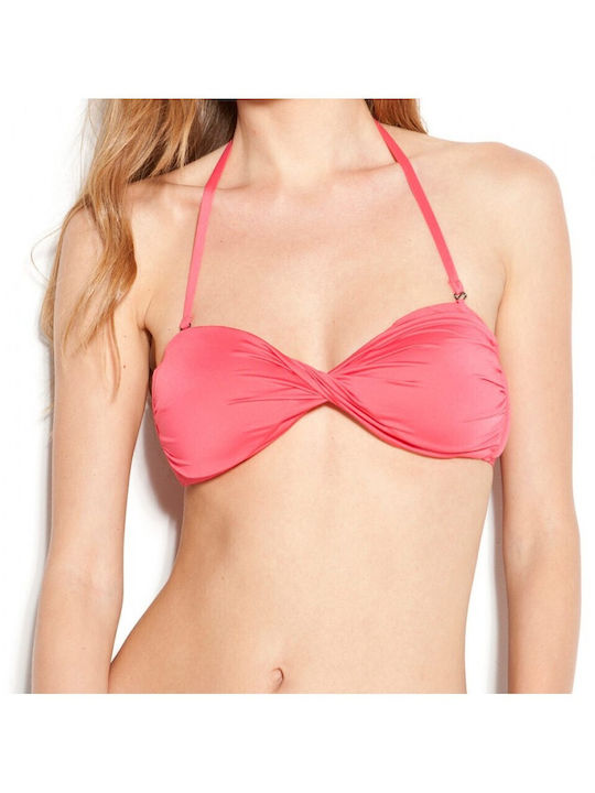 Rock Club BP-1097 Strapless Bikini Top με Ενίσχυση Φούξια